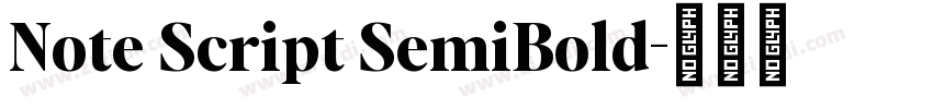 Note Script SemiBold字体转换